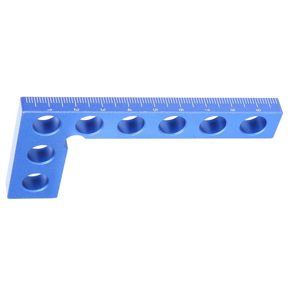 90 Degree Positioning Squares, Right Angle Ruler for Woodworking, Metric Ruler 0 100mm, Anodized Blue Aluminum Alloy, Marking for Easy Reading, Long Service Life