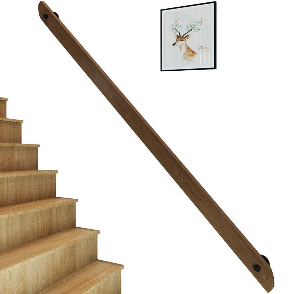 Main courante d'escalier contre les chutes rampe murale en bois massif