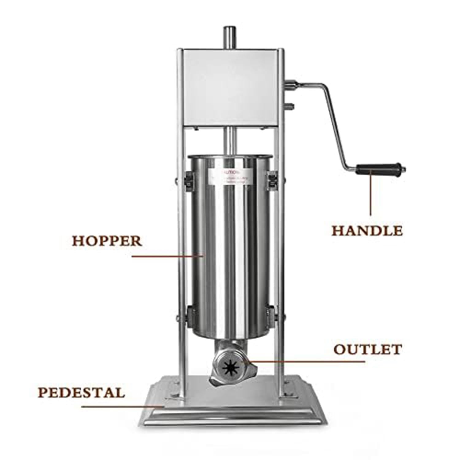Poussoir à saucisses en Acier Inoxydable, Machine à saucisses Verticale 2 en 1 / Fabricant de Churros Espagnol Commercial Churro Maker Beignets verticaux, 5L (5L)