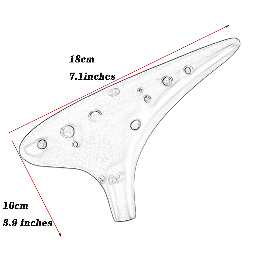 Ocarina Creativa Pintada a Mano de Estilo Submarino, Instrumento de Viento Ocarina Alto C (AC) de 12 Hoyos, Regalos para Estudiantes Principiantes Amantes de la música