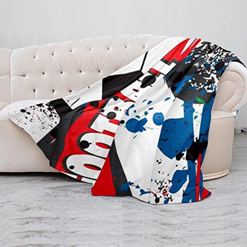 Couverture polaire microfibre Splash 150x200 cm douce pour lit et canapé
