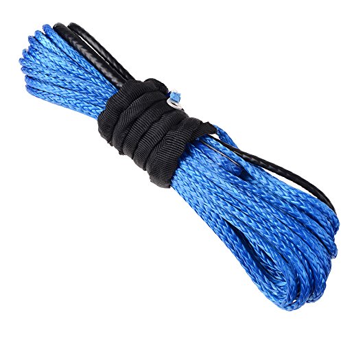 Astra Depot Winch Rope Synthetic Fiber Cable ATV UTV SUV KFI Recovery Replacement (50' x 3/16