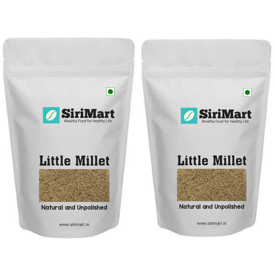 SiriMart Unpolished Little Millet Combo Pack of 2 | 950gm x 2 | (kutki/shavan/saamai/sava/samalu/save)