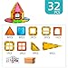 Magnetic Tiles Toys for Kids Preschool Learning, Magnetic Blocks Sensory Montessori Toys Set All Pieces, Ideal Educational Construction Gifts for 2+ Year Old Boys and Girls 32PCS
