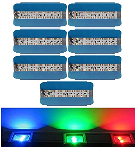 Image of MLD Multicolor 10W Automatic Colour Changing Light (Red, Green, Blue) waterproof LED Tungstun Loding RGB Flood Lights | Pack of 7