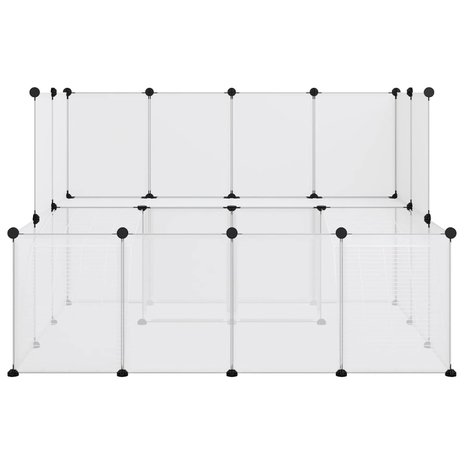 Jaula de Animales pequeños, Xichuzi Jaulas para Conejos, Jaula Cobaya, Jaula Hamster, Jaula para Gatos, Jaula Chinchilla, Recinto para Conejos, Transparente PP y Acero 143x107x93cm