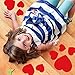 Ceiba Tree Valentines Day Heart Floor Decals Stickers Valentine Decorations for Home Party Wedding Anniversary Classroom Floor Decor