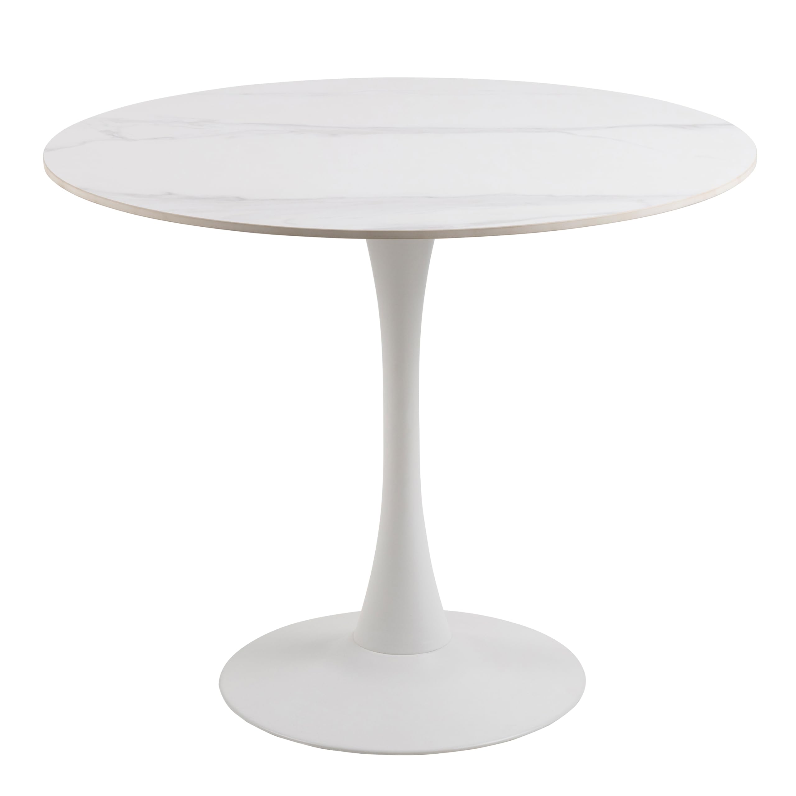 Furniture To Go | Malta, White, Ceramic Round Dining Table