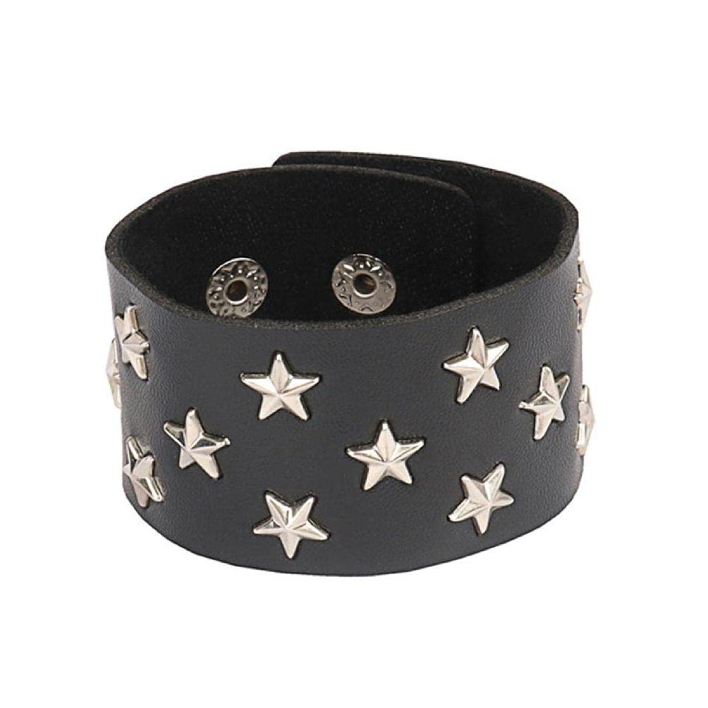 Selma. Unisex Leather Studded Punk Bracelet Studded Armband Rivets Bracelet Spike Rivets Cuff Bangle Metal Studded Wristband