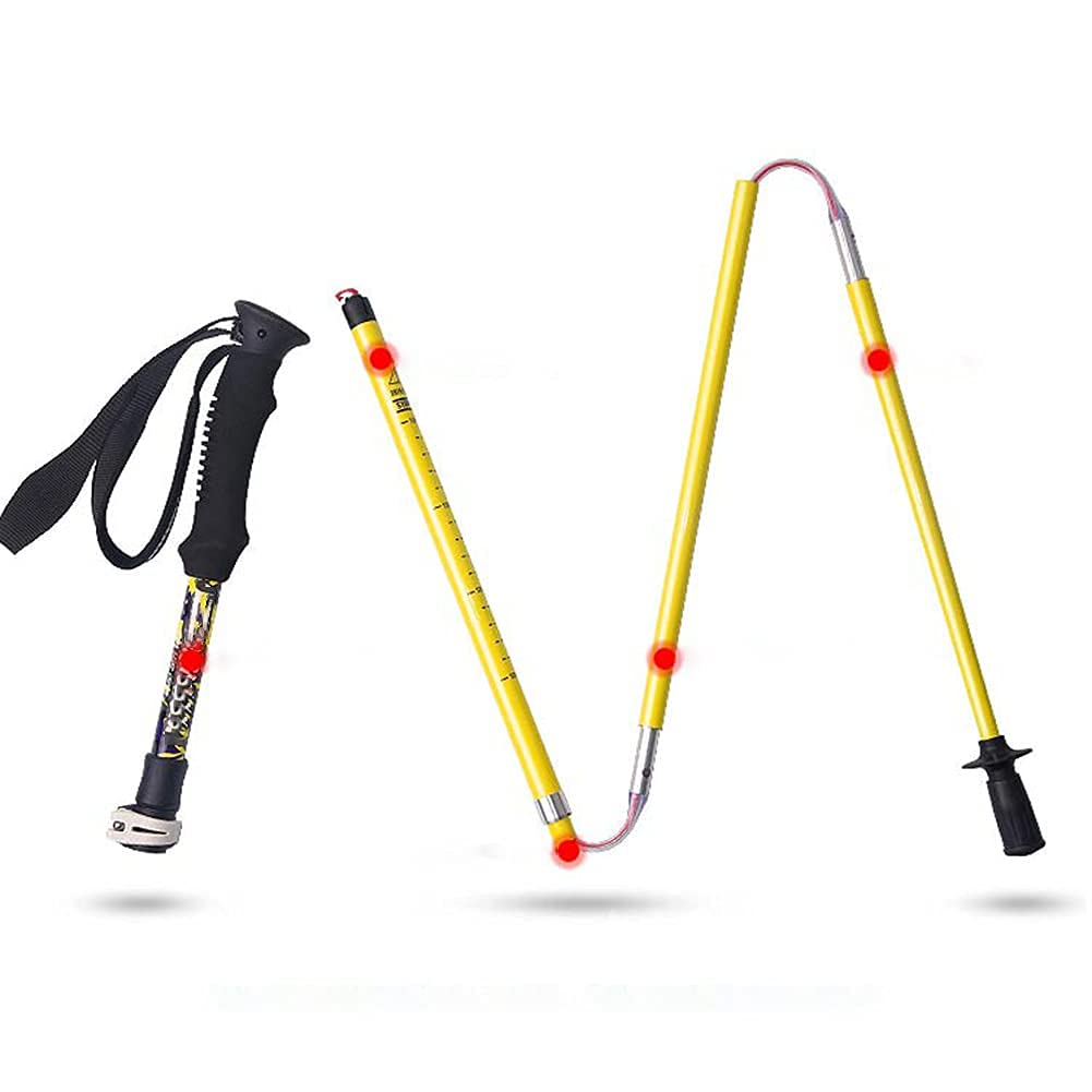 Bastones de Trekking para Caminar, Bastones de Trekking de Carbono Plegables ultraligeros Bastones de Senderismo de Cinco Secciones para Exteriores para mochileros Camping Adventure