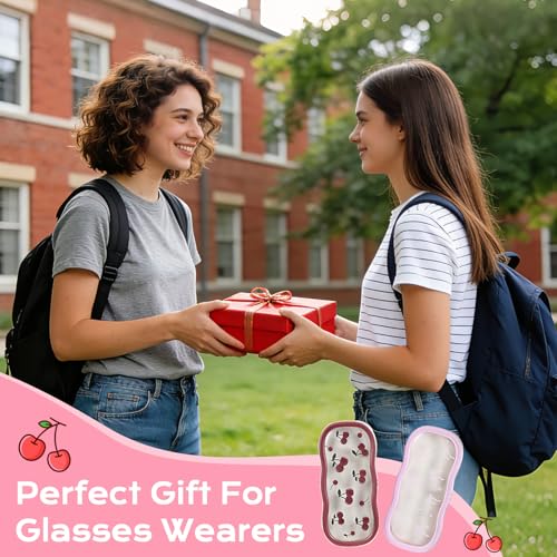 Image of MoKo Glasses Case Hard Shell, Cute Eyeglass Case for Reading Glasses, Clear Eyeglasses Case for Women Girls