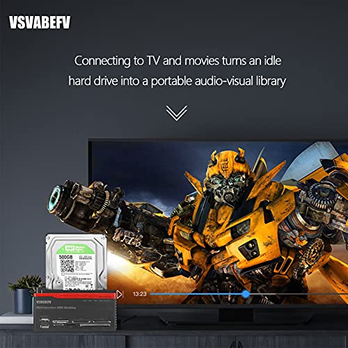 Vsvabefv Hdd Docking Station Sata Hard Drive Docking Station Hard Drive Enclosure 2.5"/3.5" Usb 3.0 To 2 Sata Ports 1 Ide Port External Hdd Hard Drive Card Reader Usb3.0 Hub With Otb/Otc Offline #TOP4