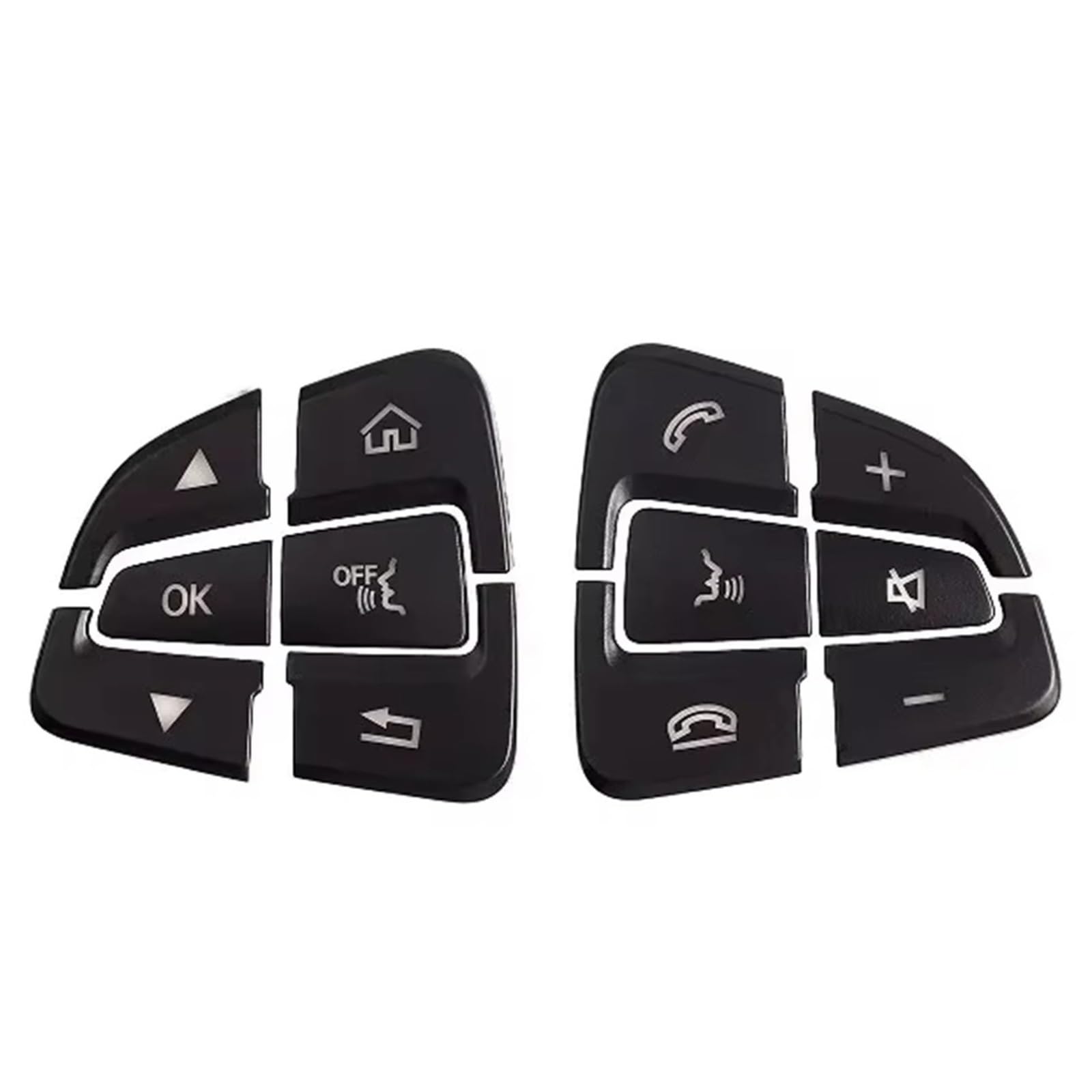Compatible with Benz C W205 GLC X253 V Class for Vito W447 Car Steering Wheel Button Cover Stickers Trim