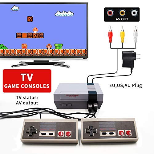 Classic Mini Retro Game Console, EFFUN Retro Game Console with Built-in 620 Games and 2 NES Classic Controller, AV Output Video Game for Kids Gift, Birthday Gift Happy Childhood Memories
