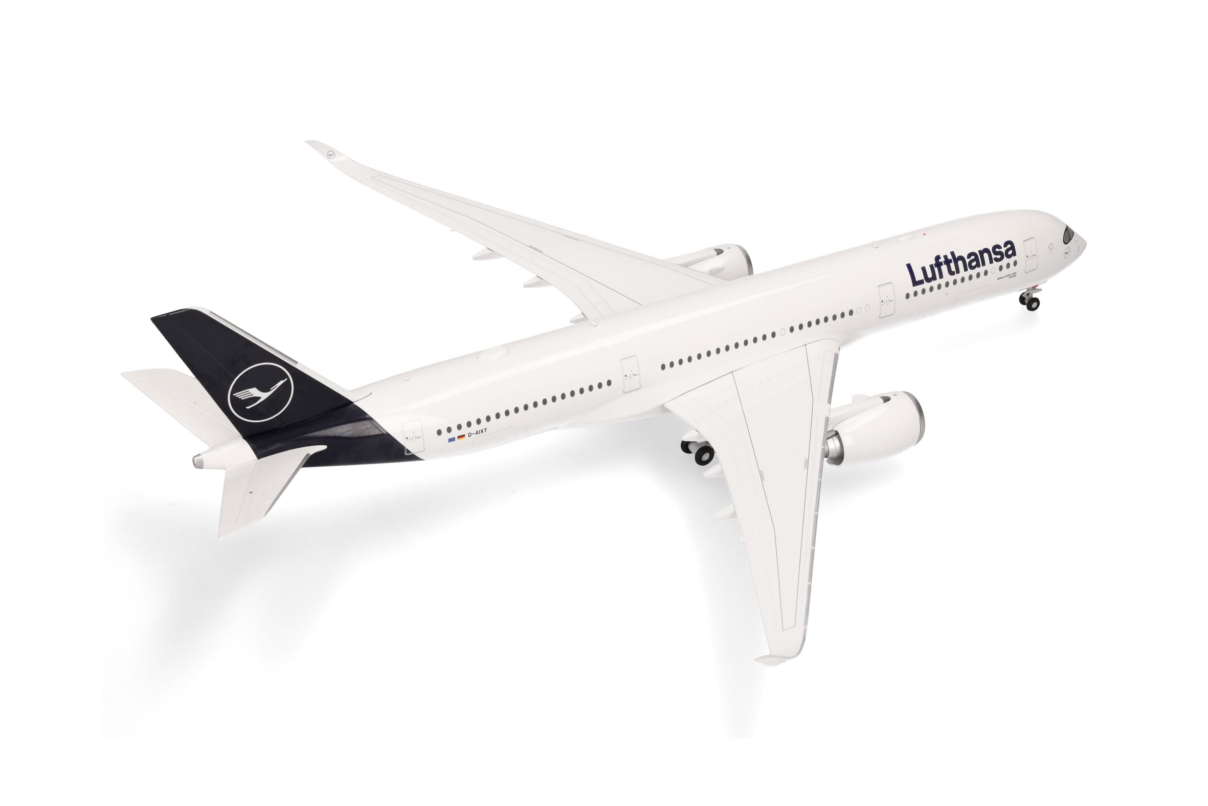 Herpa Modellflugzeug Lufthansa Airbus A350-900 - D-AIXT Leipzig Miniatur im Maßstab 1:200, Sammlerstück, Modell ohne Standfuß, Kunststoff, Lieber Grüner Sand