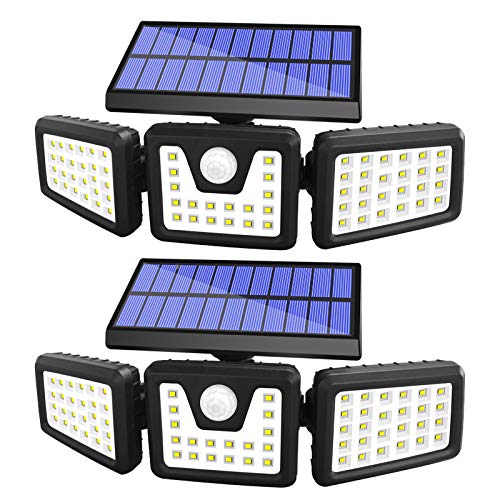 Solar Lights Outdoor Motion Sensor, 3 Adjustable Heads Solar Motion Sensor Light Outdoor, Security Lights 270° Wide Angle IP65 Waterproof Flood Lights for Porch Garden Patio Yard Garage, 2 Pack Solar Lights Outdoor Motion Sensor, 3 Adjustable Heads Solar Motion Sensor Light Outdoor, Security Lights 270° Wide Angle IP65 Waterproof Flood Lights for Porch Garden Patio Yard Garage, 2 Pack