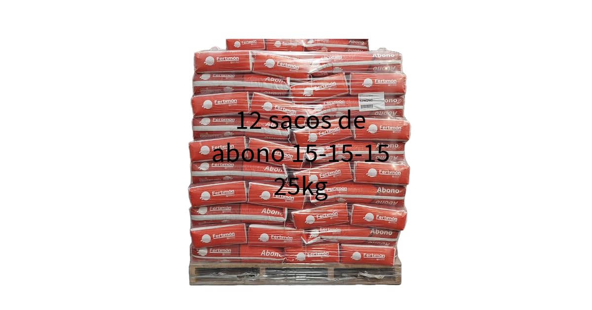 Peyca Abono 15-15-15 con SO3 saco 25kg (Palet con 12 sacos de abono de 25kg). Abono equilibrado con nitrogeno, fosforo y potasio.