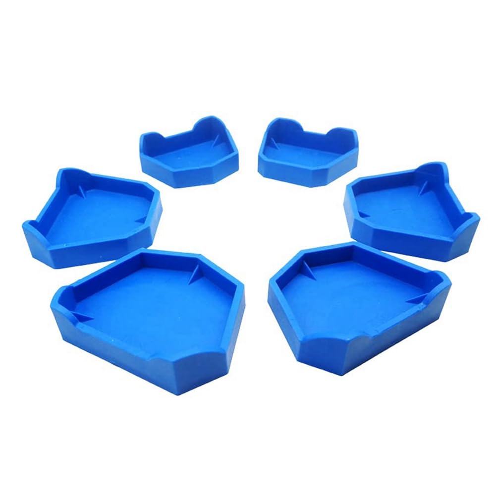 Ginobili Blue Silica Gel Lot de 6 moules de base pour moulage de laboratoire en plâtre