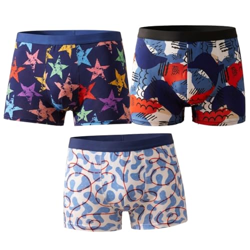 Image of Multi-Printed Men Underwear Breathable | Briefs Shorts Middle Waist | Free Size.