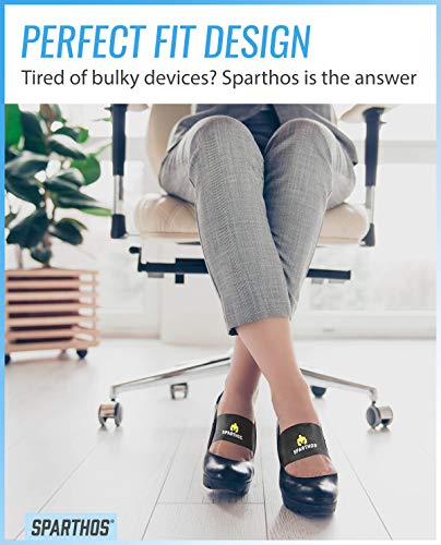 Image of Sparthos Arch Support Sleeve - Plantar Fasciitis Compression Bands - Foot Arch Supports Sleeves, Womens Mens Shoes Socks - Planter Plantars Fascitis Faciatis - for Men and Women (Black-M)