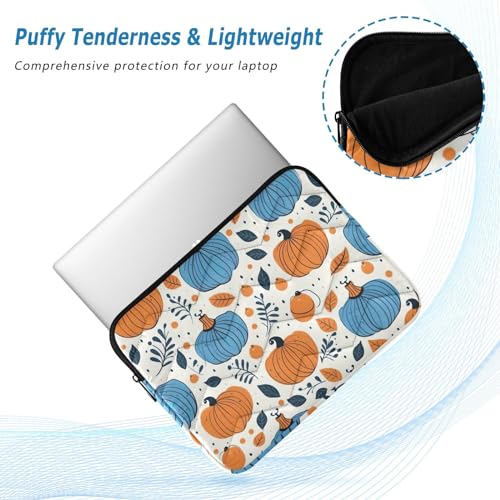 Funda para laptop 13-14 pulgadas con diseño acuarela de hojas de calabaza miniatura 5