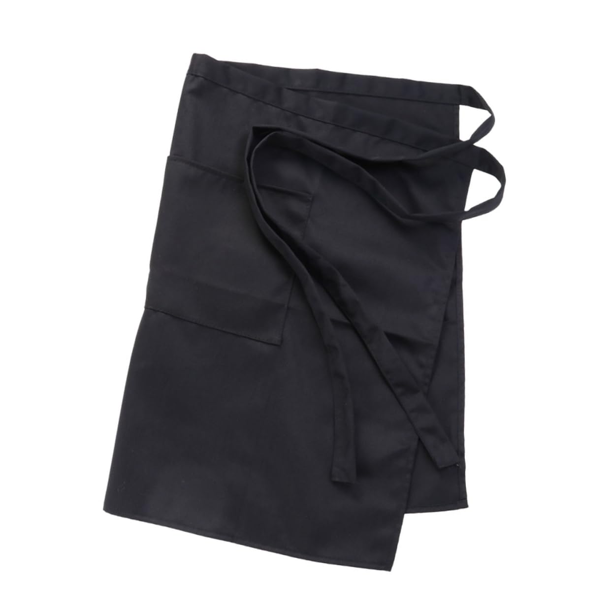 Unomor 1pc Barbecue Apron Waitress Apron Black Polyester Cotton Short Kitchen Apron Stain Resistant Apron