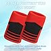 PATIKIL Sports Wristband Sweatbands for Men and Women, 2 Pcs Breathable Tennis Wrist Bands Absorbent Sweat Band for Basketball Football Baseball Running Gym, Red/Black