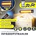 KESSER® Infrarotstrahler 2500W Infrarot Heizstrahler mit Fernbedienung, 3 Stufen, Instant-Heat, Wandhalterung, Terrassenstrahler, Quarzstrahler, Terrassenheizer, inkl. Schutzhülle, Timer - Schwarz