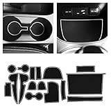 CupHolderHero Compatible with Kia Soul Accessories 2014-2019 Premium Custom Interior Non-Slip Anti Dust Cup Holder Inserts, Center Console Liner Mats, Door Pocket Liners 16pc Set (White Trim)