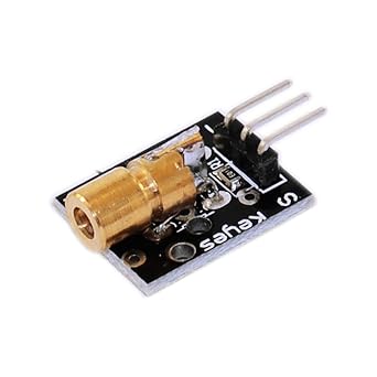 Invento Laser sensor Module 650nm 6mm 5V 5mW Red Laser Dot Diode KY-008 for DIY