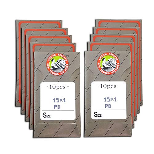 100 Organ 15X1 HAX1 (130/705H) Universal Titanium Flat Shank Home Sewing Machine Needles ~ Assorted Sizes 10,11,12,14 &16