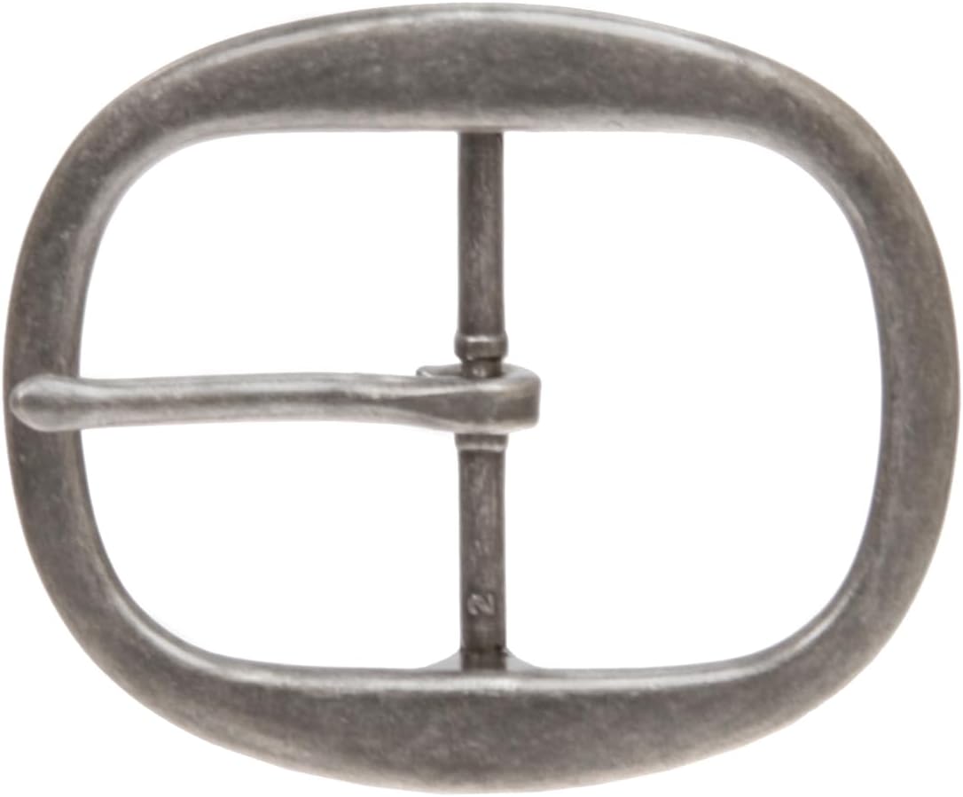 1 1/2 Inch Nickel Free Center Bar Single Prong Oval Belt Buckle