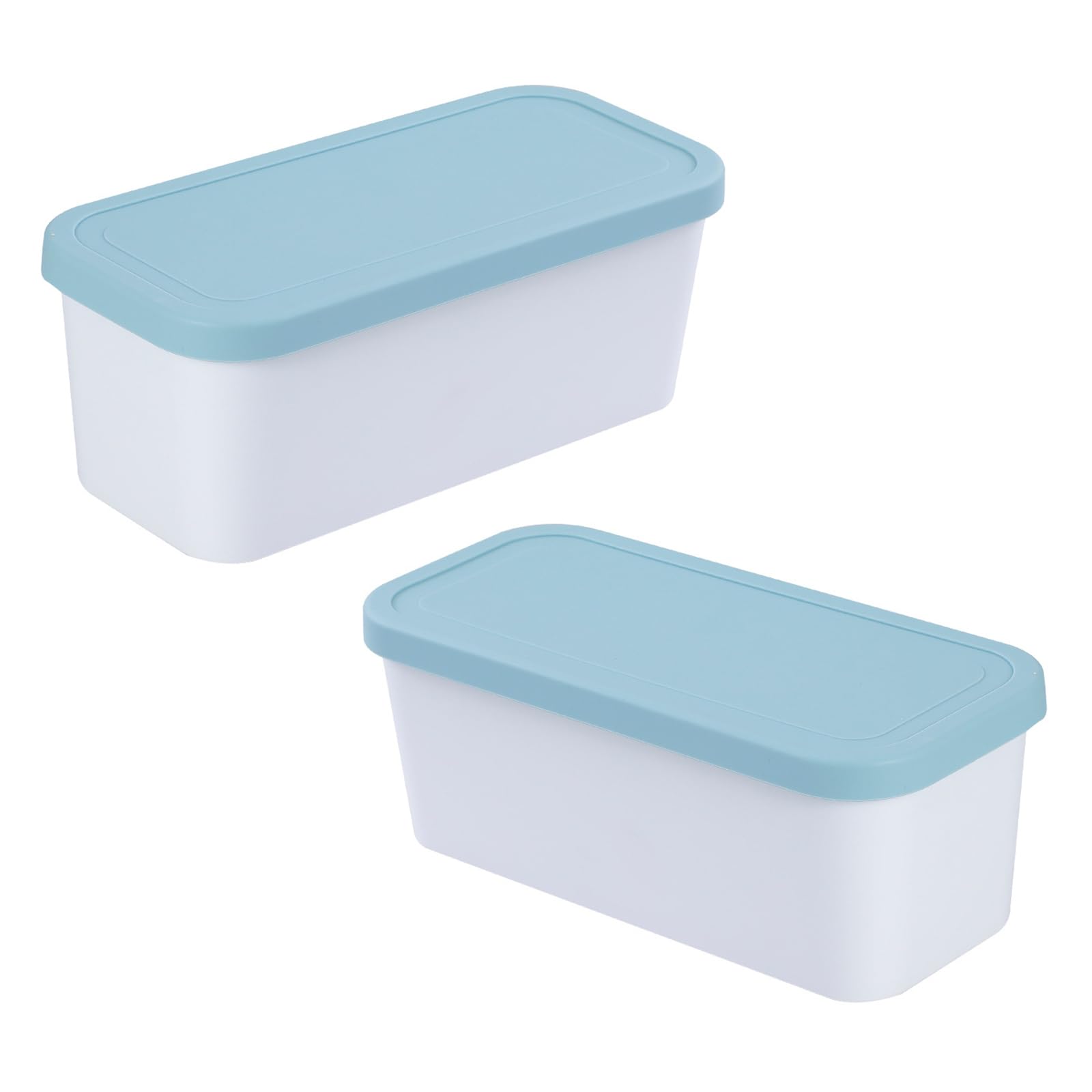 carotoe Space Saving Stackable Ice Cream Organizers for Tidy Freezer Arrangement Homemade Gelato Storage
