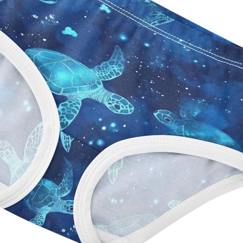 Wusikd Sea Turtles Girls' Underwear Cotton Sea Girls Briefs Soft Toddler Underwear 2T4