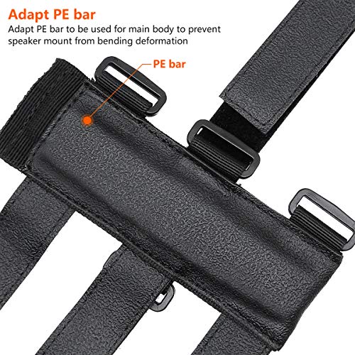 Universal Speaker Mount for Peloton Bike, Adjustable Strap Attachment Accessory Holder Bar Rail for Peloton Bike - Fits Most Bluetooth Wireless Speakers