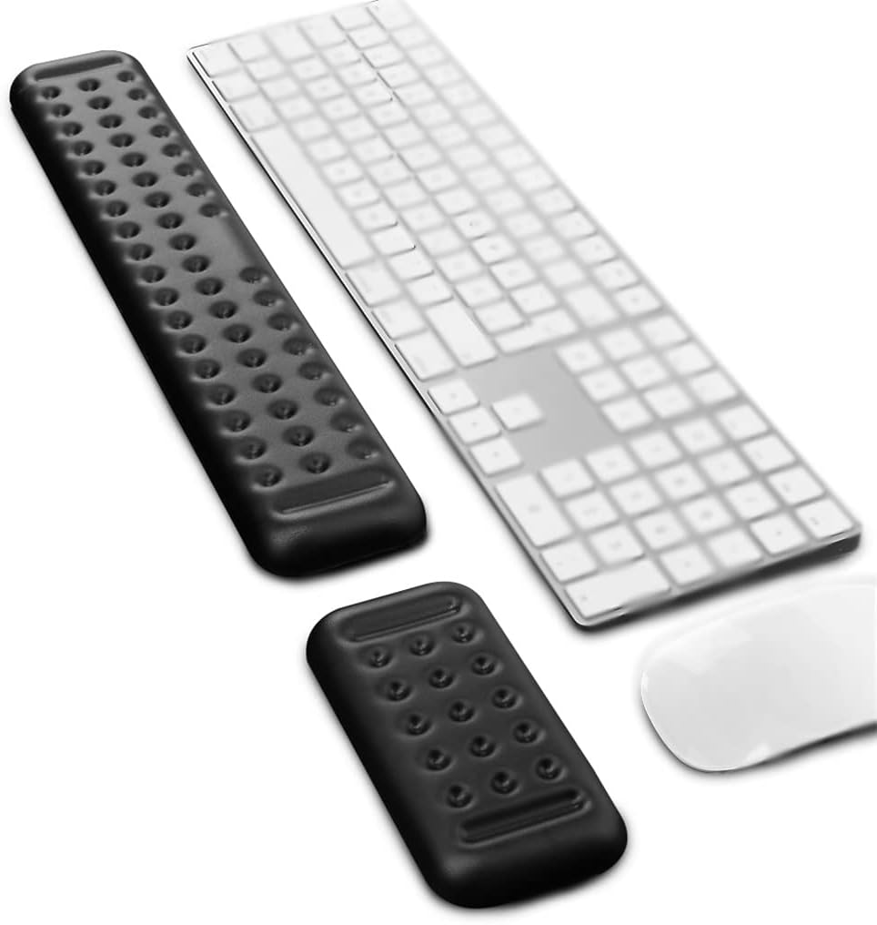 Keyboard Mouse Wrist Rest PU Ergonomic Memory Foam Hand Palm Rest Support for Computer Typing