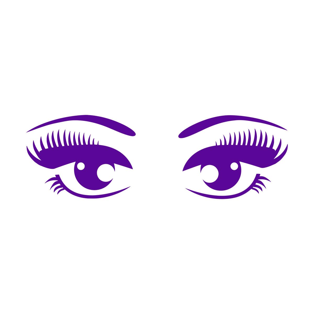 Sexy Girl's Face Vinyl Wall Decal Sticker Beautiful Eyes Spa Salon Wall Modern Decor Self Adhesive Wall Stickers Girl Room Extra Large - 60x186cm