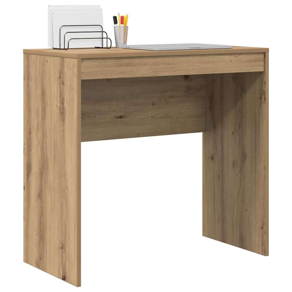 vidaXL Desk Artisan Oak 80 x 40 x 76 cm, Compact Desk, Modern Style, Ergonomic Workspace, Functional Writing Table, Durable Indoor Furniture for Small Rooms