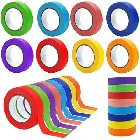 CECOMBINE 8 Rolls Colourful Masking Tape Set Cover