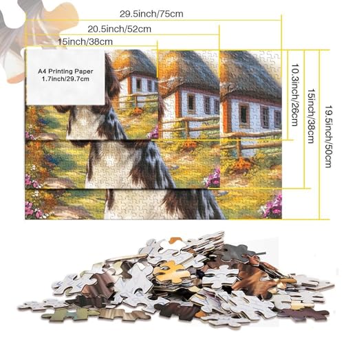 Rompecabezas de Springer Spaniel de 1000 piezas en formato 70x50cm para decoración 5