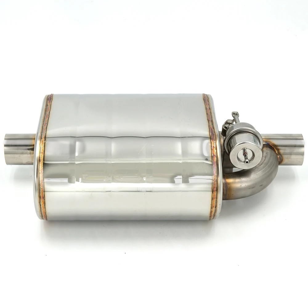 Tubo Extremo Escape Automóvil Kit Tubo Escape con Válvula Vacío Y Control Escape Universal Automóvil Silenciador Variable Acero Inoxidable 51, 63 Y 76 Mm, Control Remoto