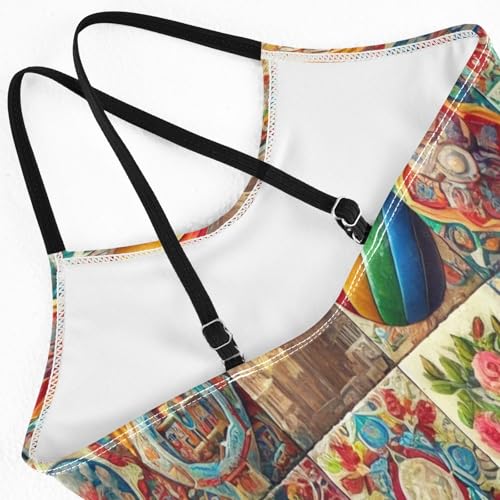 Colorful Tile Wall Bathing Suits for Girls Kids Swimsuits Summer Beach One Piece Swimsuits Swimwear4