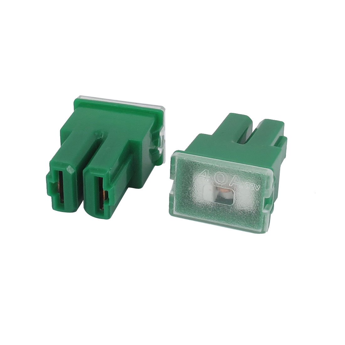 uxcell Car 40A 32V Female PAL Slow Blow Fuse 2Pcs Green