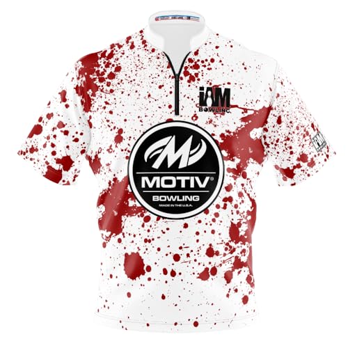 Logo Infusion I AM Bowling Jersey Short Sleeve Sash Collar 2255-MT Made in USA Motiv (US, Alpha, Small, Regular, Regular) Multicolored