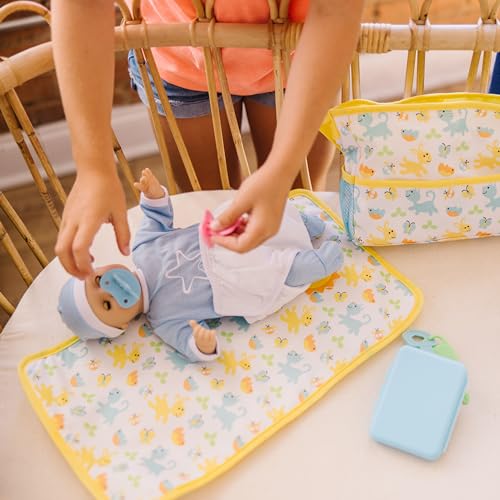 Melissa & Doug Mine to Love Travel Time Play Set for Dolls with Diaper Bag, Bottle, Sunscreen, More (17 pcs) - Baby Doll Accessories, Baby Doll Sets for Kids Ages 3+ - image 7