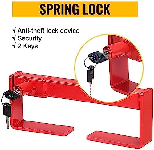 Image of Shipping Container Lock,Adjustable Steel Heavy Duty Cargo Door Lock,Security Door Lock for Semi Trailer Trucks,Containers Warehouse Door Lock with 2 Keys, 9.84 inch - 17.32 inch Locking Distance,Small