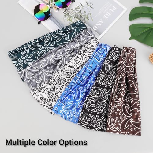 Image of DRESHOW Yoga Sports Headbands for Women Elastic Non-Slip Headbands Workout Running Hair Bands 6 Pack
