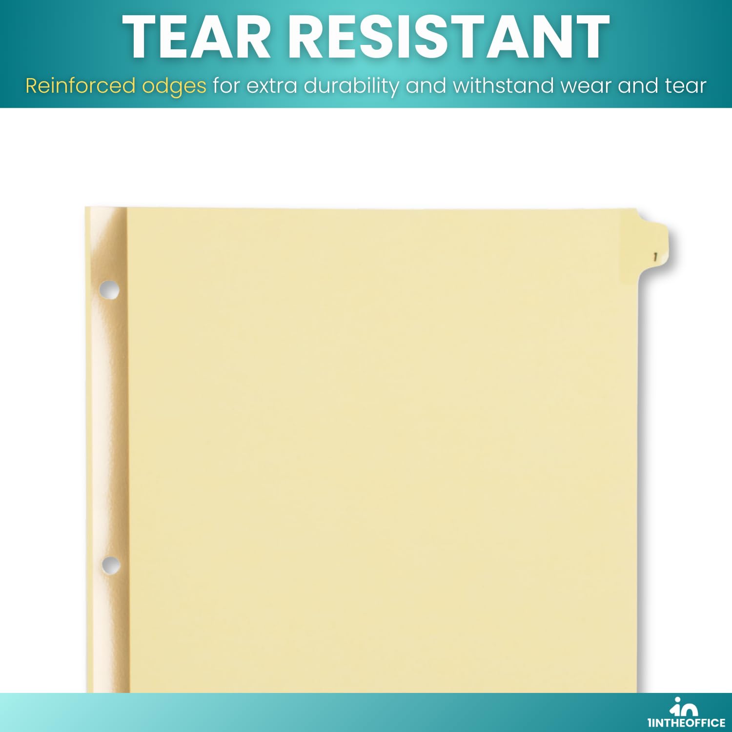 1InTheOffice Numbered Tab Dividers,1-31 Tab Dividers, Binder Dividers, Binder Dividers with Tabs, Number File Dividers, Binder Number Dividers Letter Size - Image 5