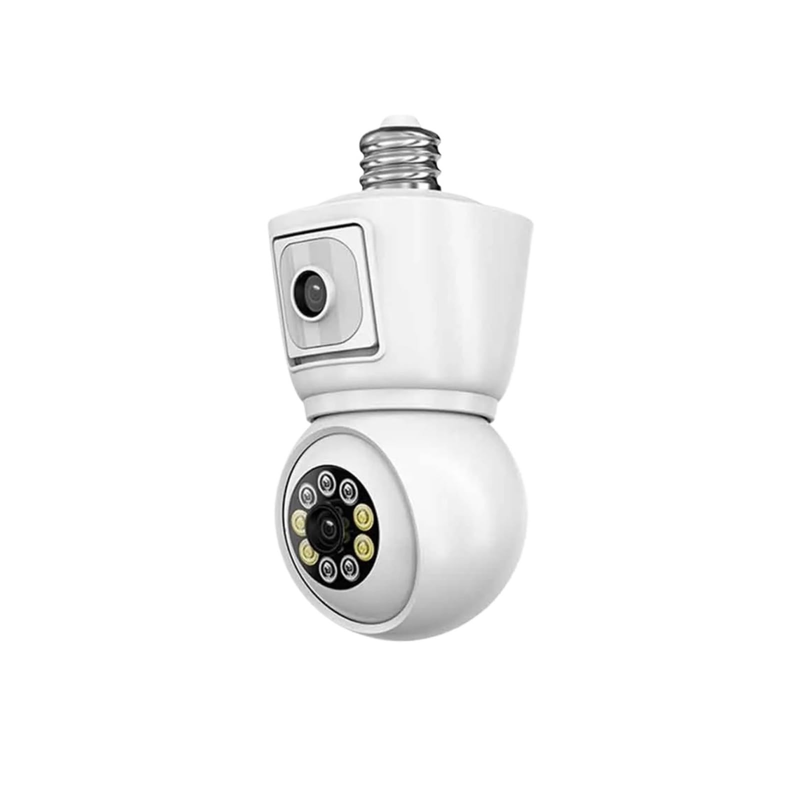 ICSEE 4K 8MP E27 Bombilla WiFi cámara de Doble Lente Pantalla Dual Seguimiento automático Audio bidireccional Color visión Nocturna 4MP cámara de vigilancia(4MP NO Card)