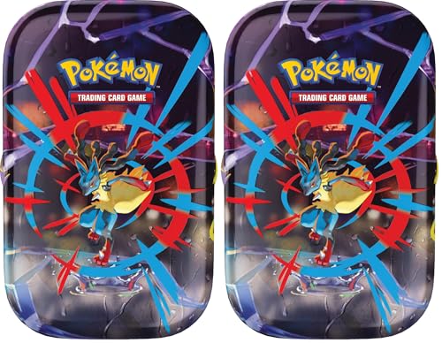 Pokémon: miniscatola da collezione Megaeroi (Mega Lucario) del GCC Pokémon (un foglio di adesivi, una carta con l’illustrazione della miniscatola e due buste di espansione) (Confezione da 2)